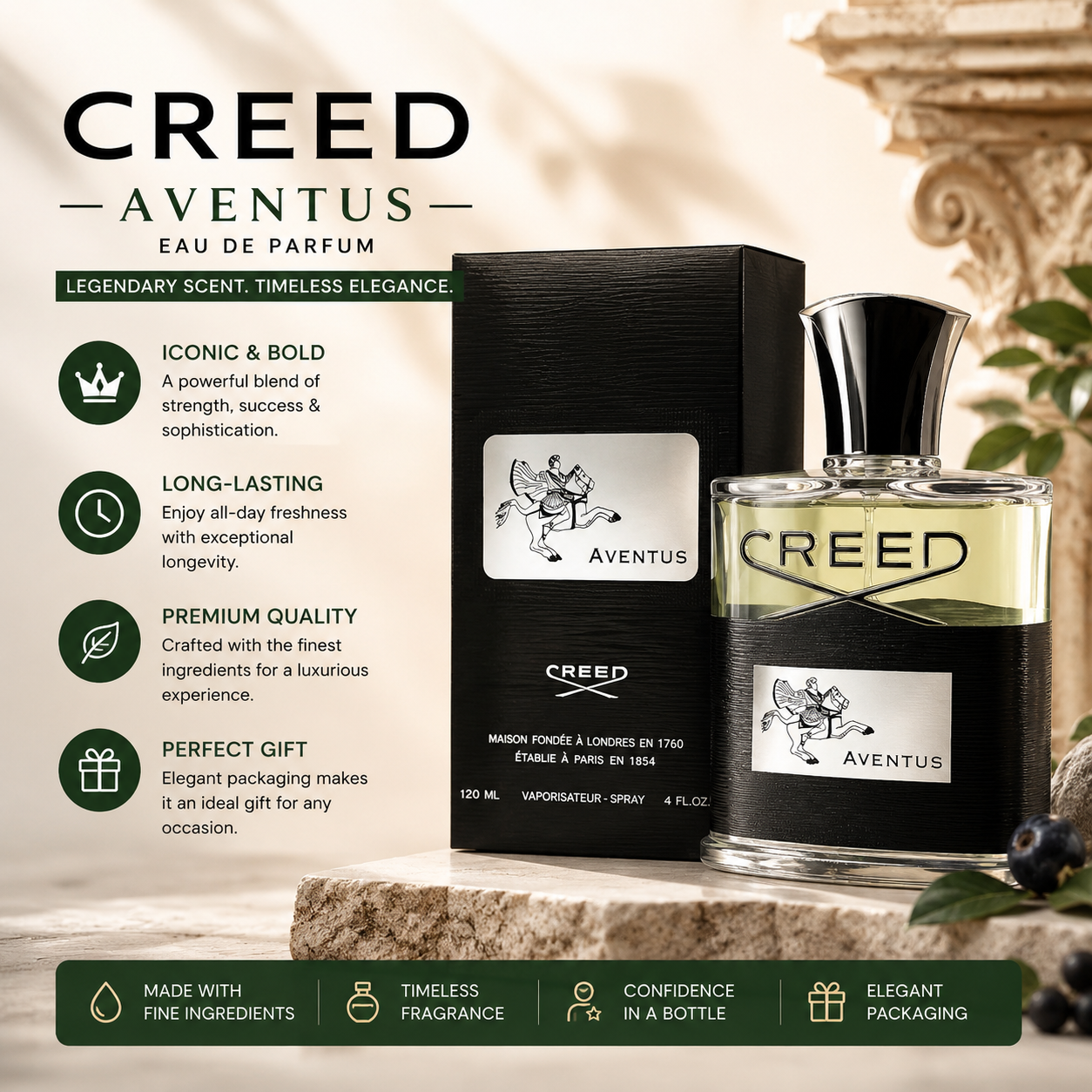 Perfume Adrien Fragrance - Aventus Style Perfume For Men 120ml