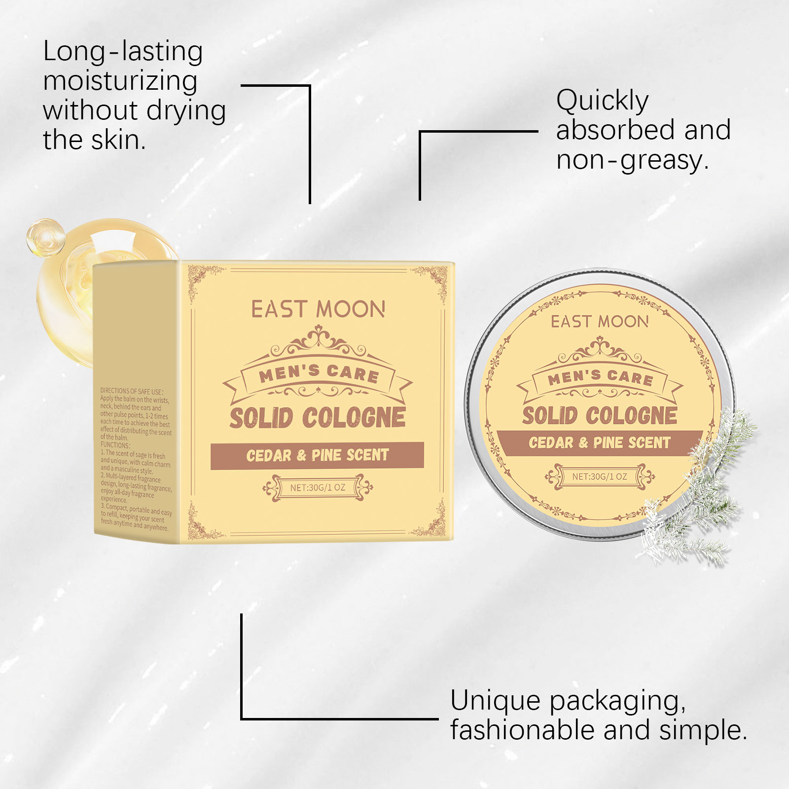 Cedar Wood Men's Solid Cologne - Perfume Fragrance List บทวิจารณ์และราคา