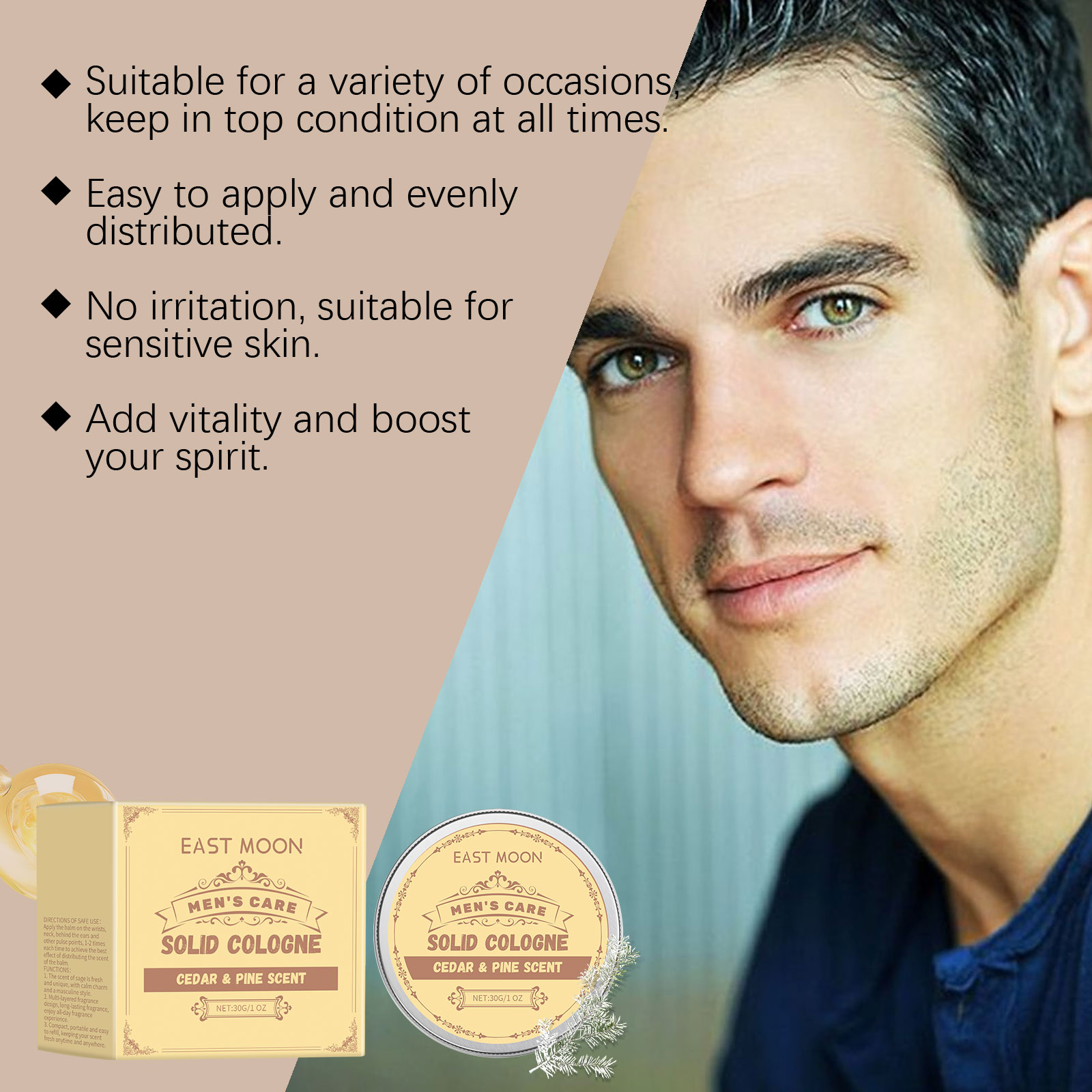 Cedar Wood Men's Solid Cologne - Perfume Fragrance List บทวิจารณ์และราคา