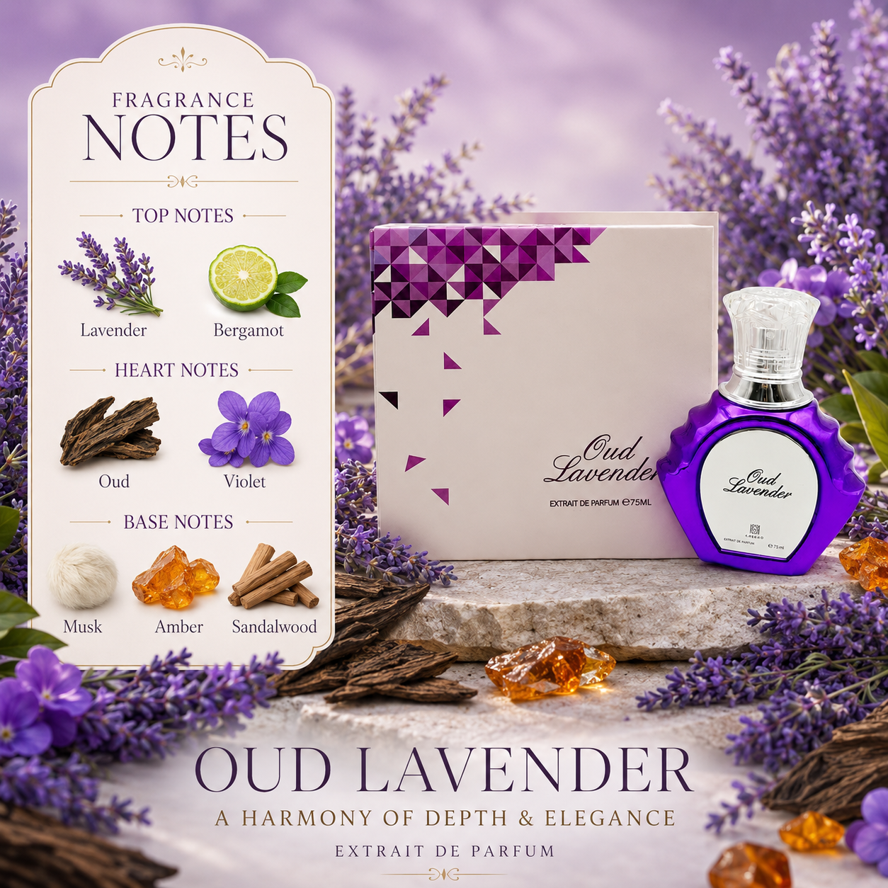 Lux Oud Lavender Extrait De Pa - Perfume Adrien Fragrance บทวิจารณ์และราคา