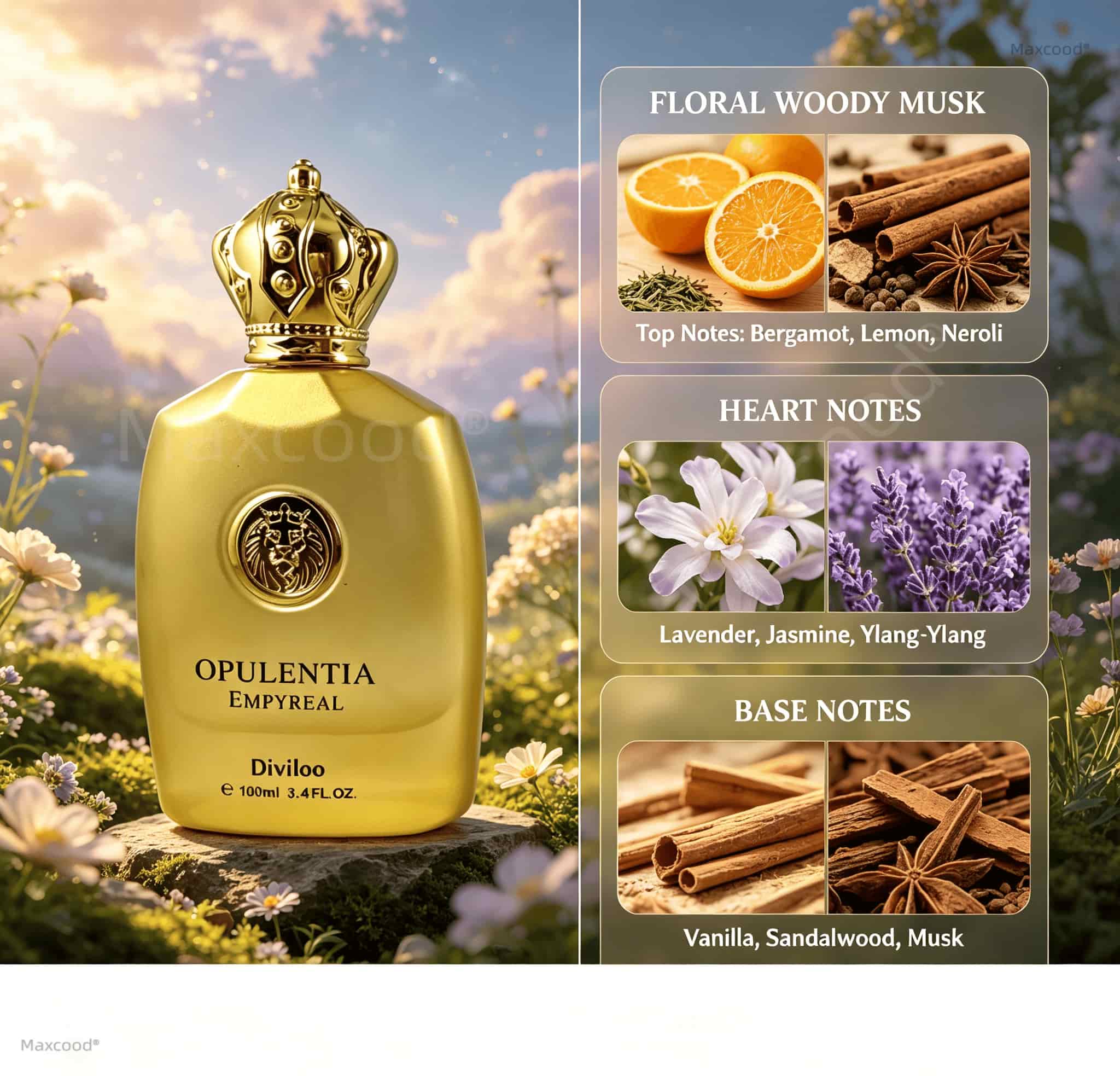 Floral, woody, and musky notes - Fragrance Long Lasting Perfume บทวิจารณ์และราคา