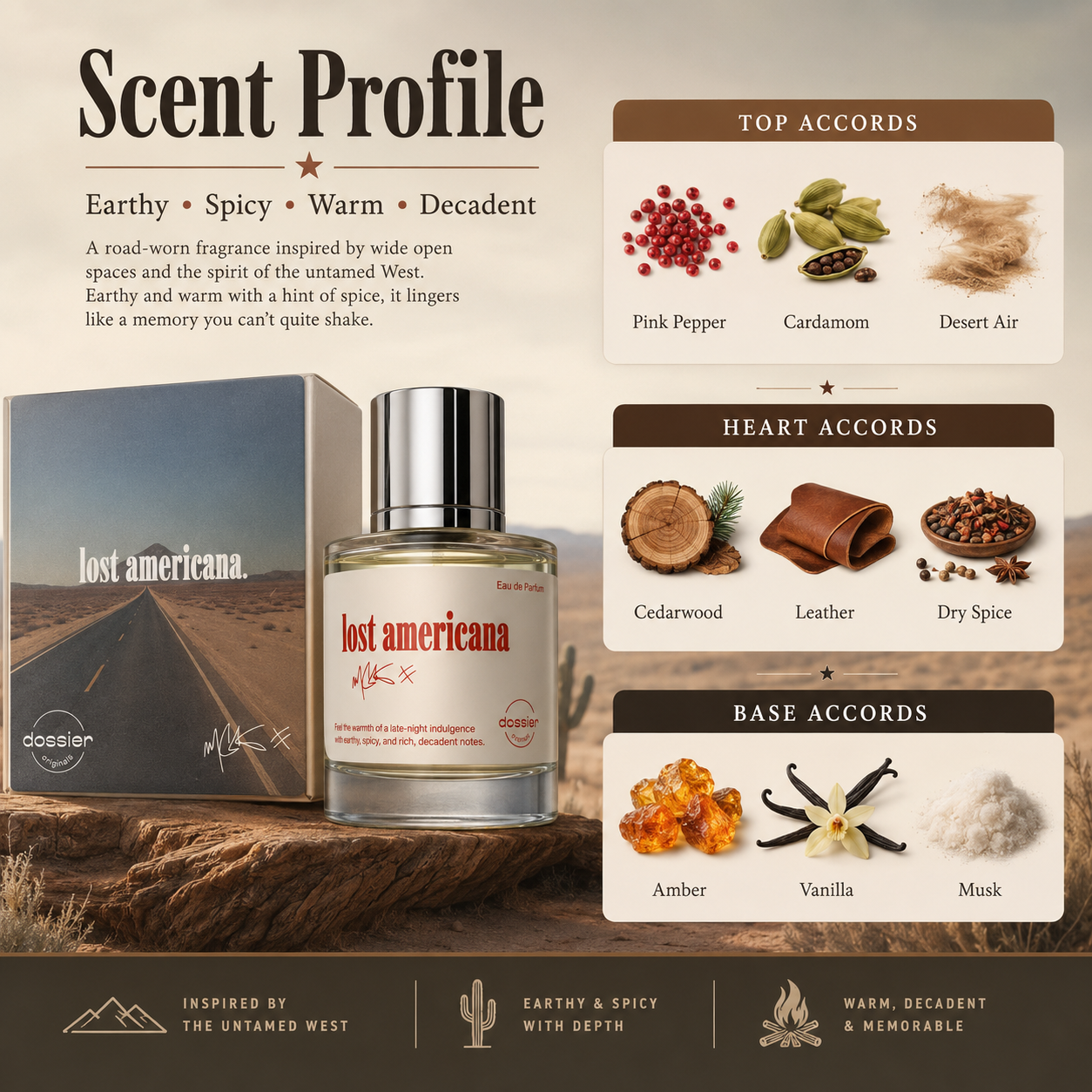 Dossier Originals - Lost Ameri - Fragrance Long Lasting Perfume บทวิจารณ์และราคา