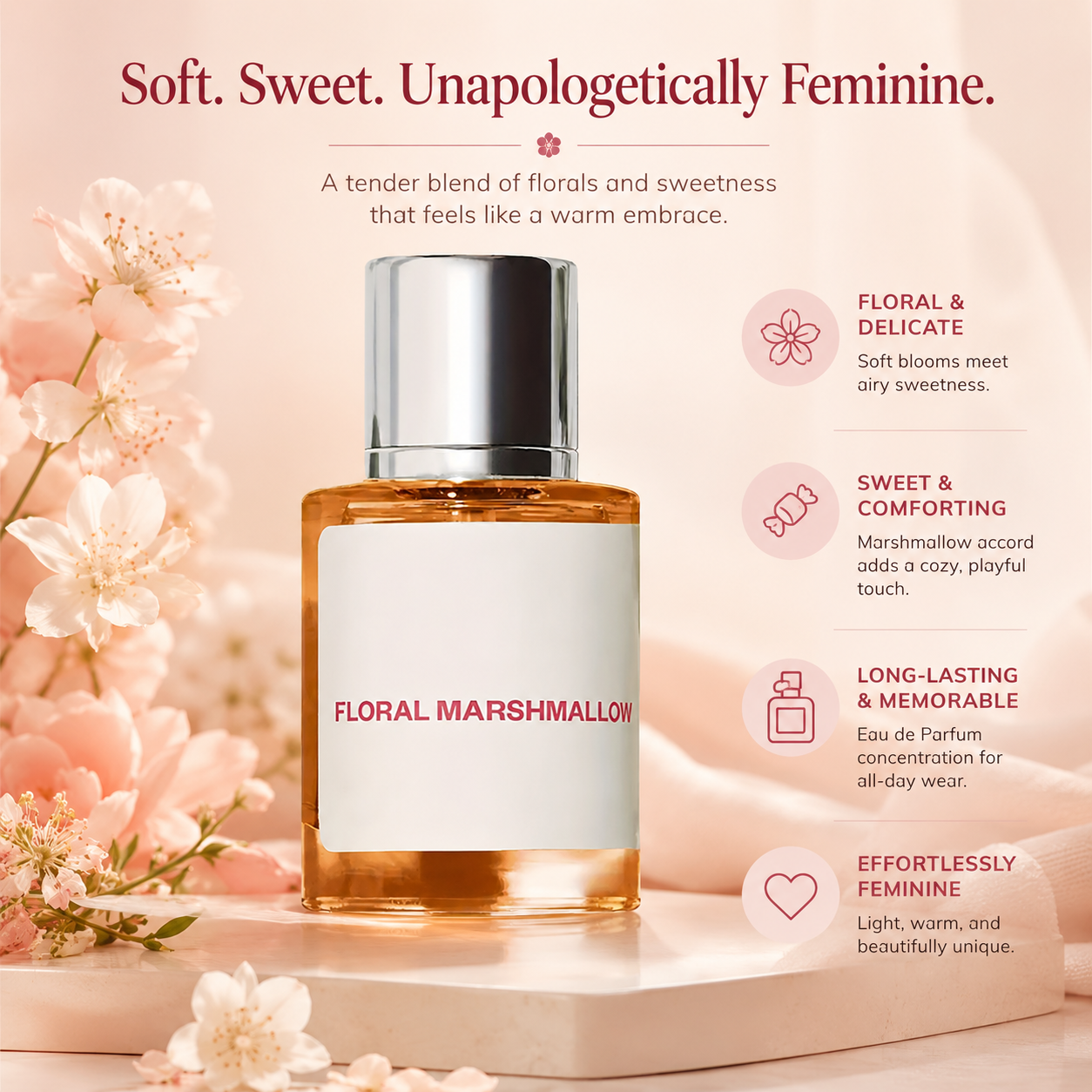 Floral Marshmallow Eau De Parf - Perfume Adrien Fragrance บทวิจารณ์และราคา