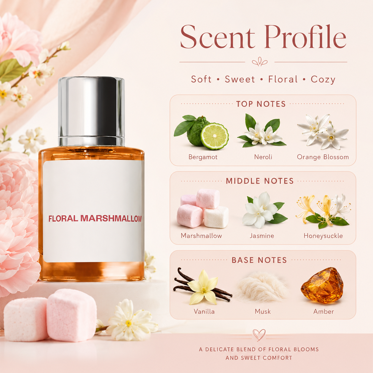 Floral Marshmallow Eau De Parf - Perfume Adrien Fragrance บทวิจารณ์และราคา