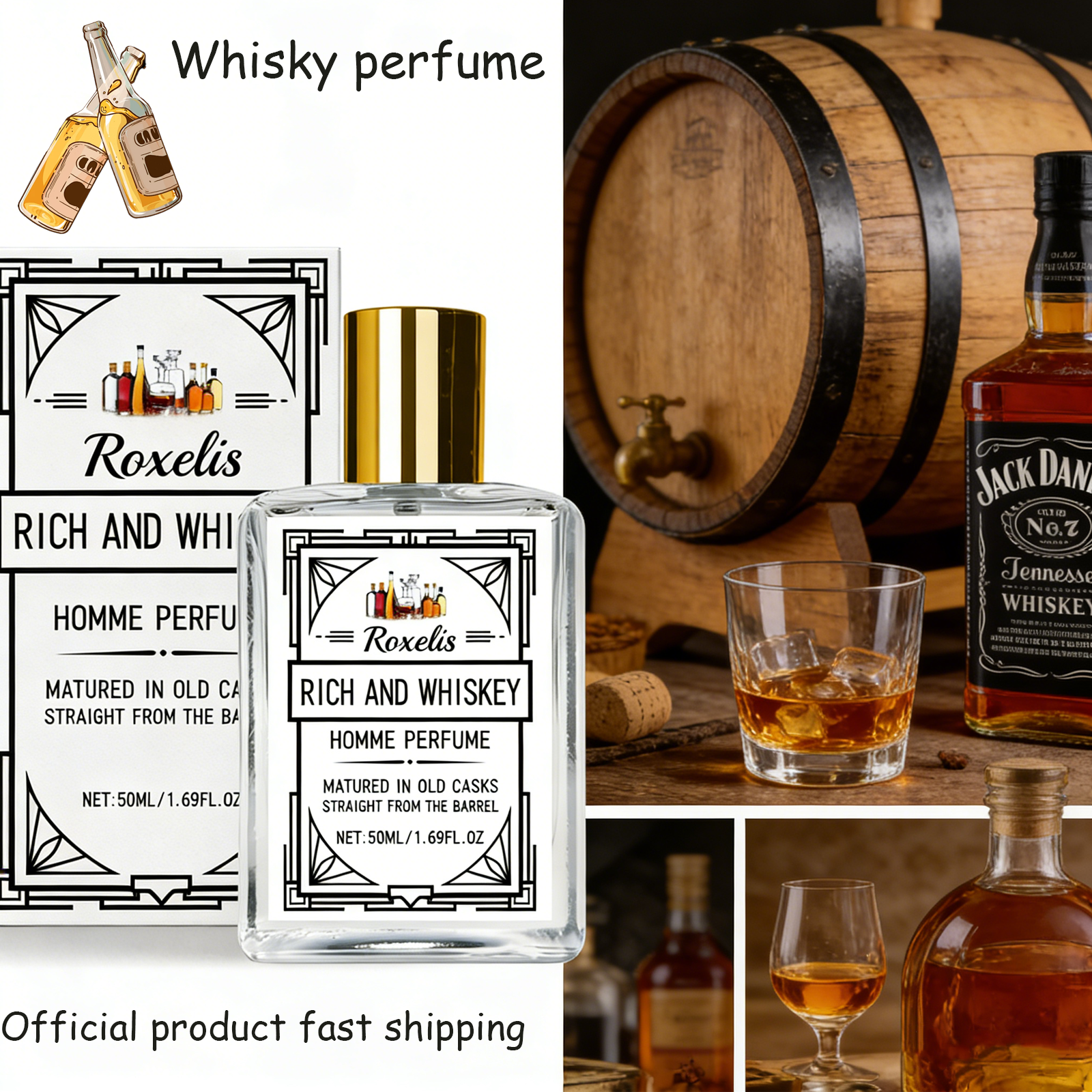 Roxelis 50ml Charm Whisky Men' - Perfume Adrien Fragrance บทวิจารณ์และราคา