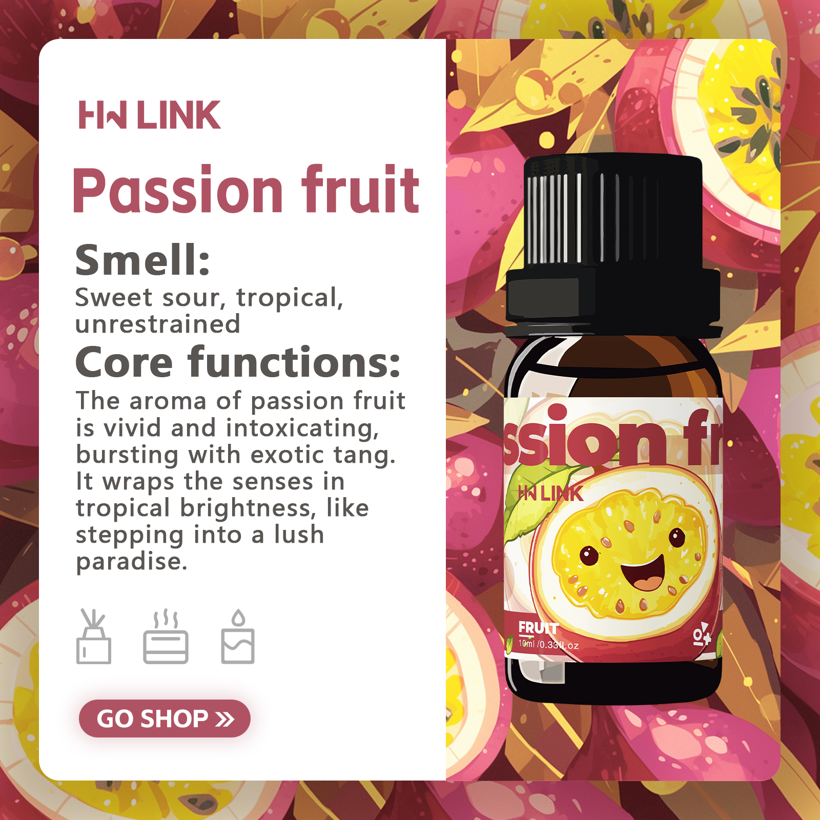 Passion Fruit Essential Oil 10 - Passion Fragrance Perfume บทวิจารณ์และราคา